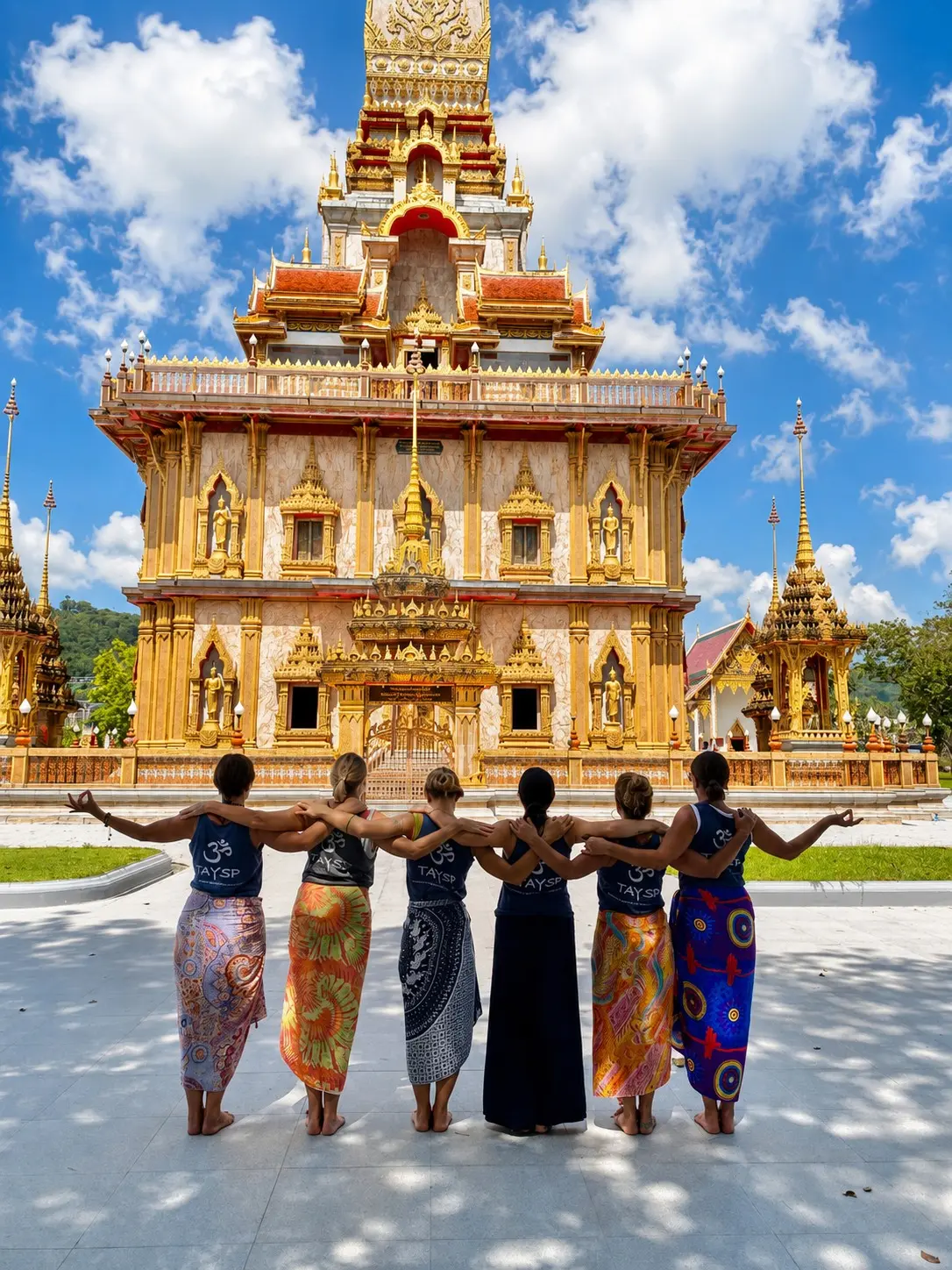 TAYSP teacher training students at a temple in Phuket, Thailand