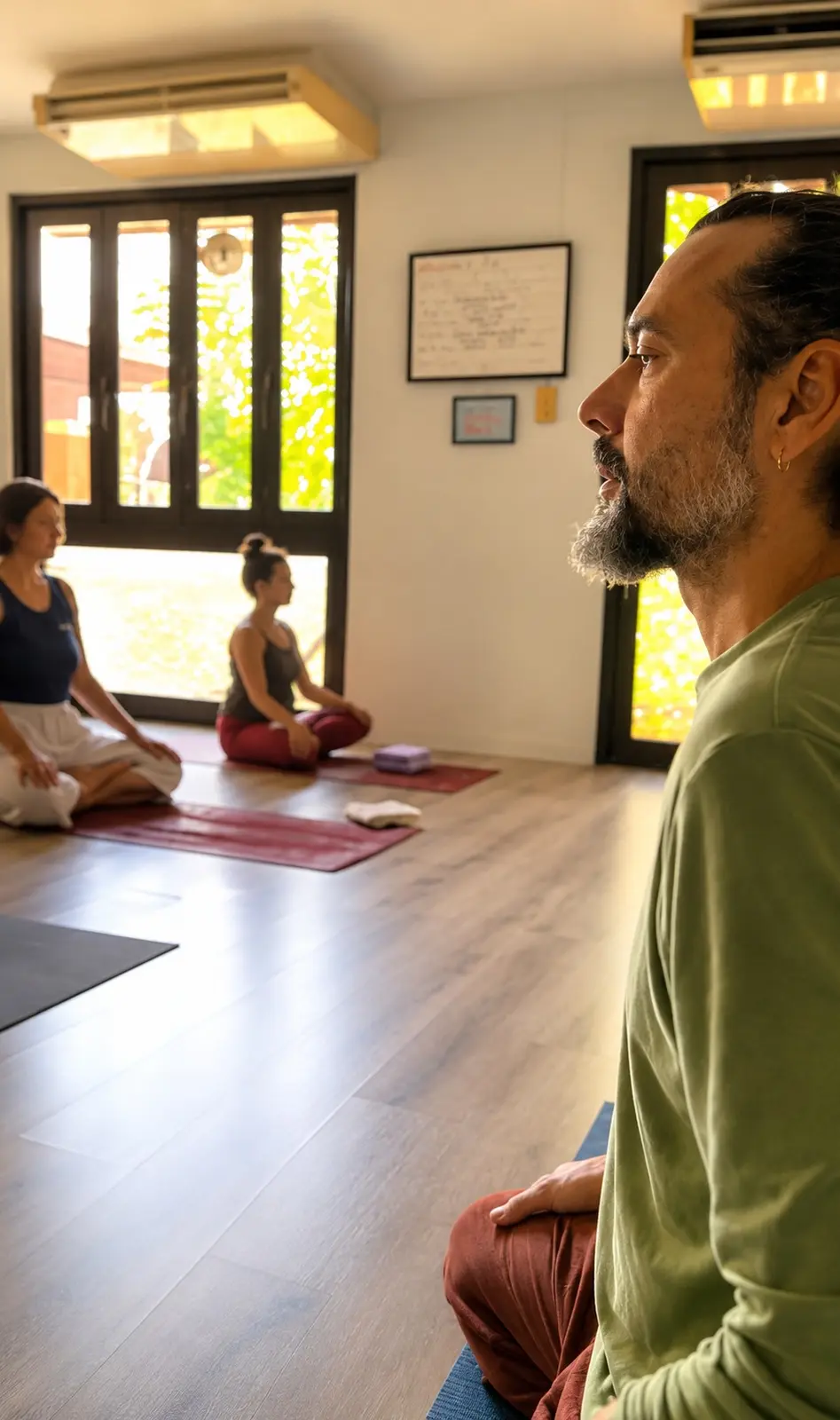 Yoga Nidra and meditation practice at TAYSP shala, Phuket