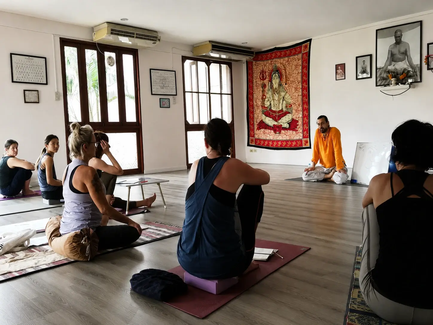 Yoga teacher training lecture at TAYSP, Chalong, Phuket