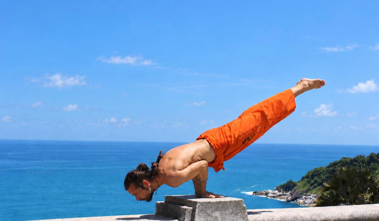 Yoga practice by the sea in Phuket
