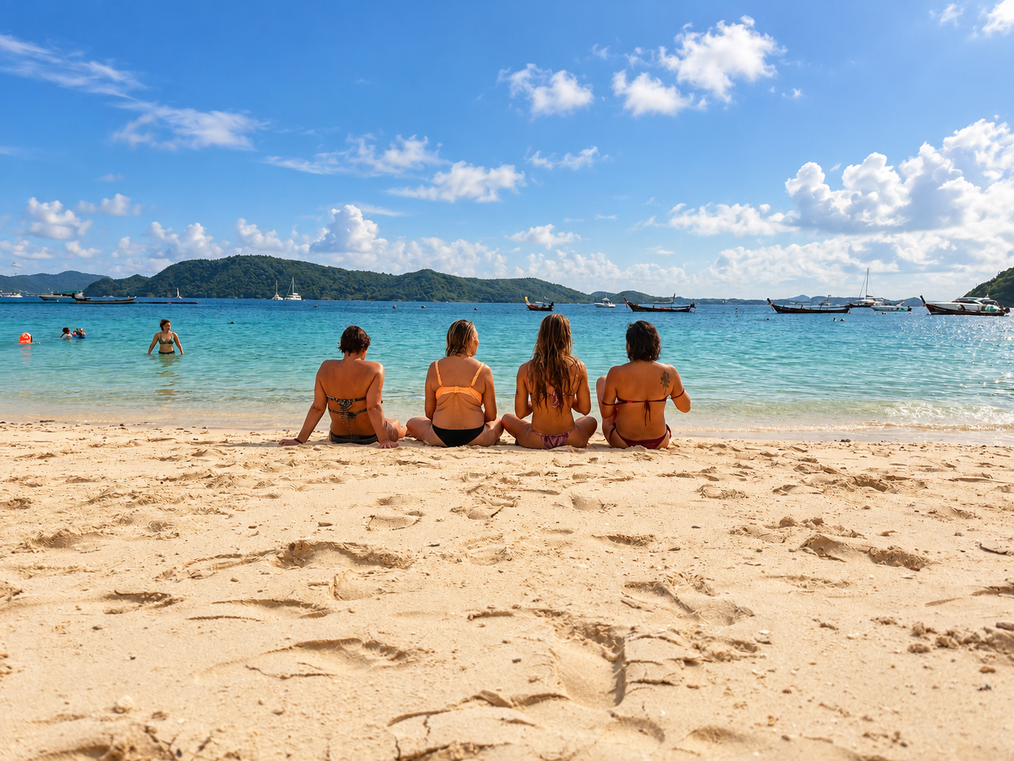 Sunny afternoon on Cape Panwa beach